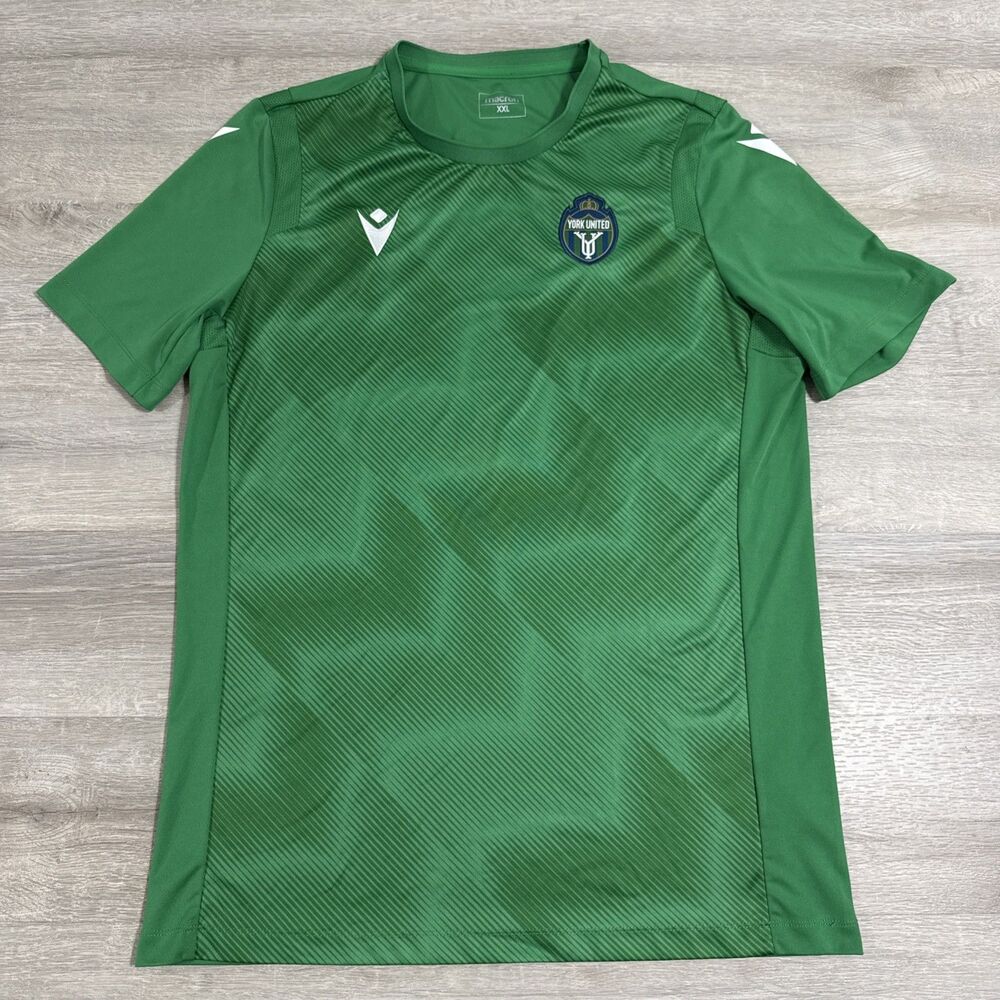 York United FC Jersey Macron CPL Men’s Green 2XL Soccer Training Top